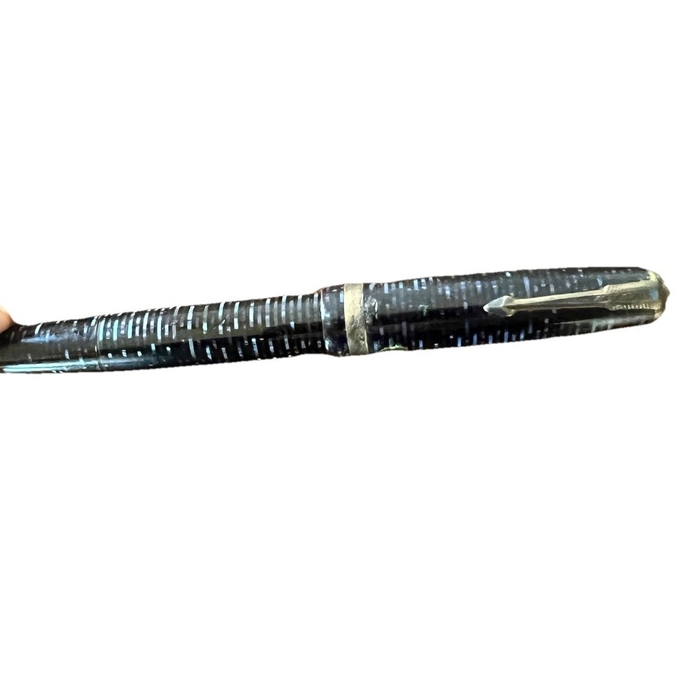 Parker Vacumatic Blue Pearl Major Blue Diamond Fountain Pen 14K Gold Nib Working